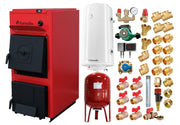 Pachet centrala pe combustibil solid Fornello T-PRO 40 kW, boiler, vas expansiune, fitinguri si accesorii de baza