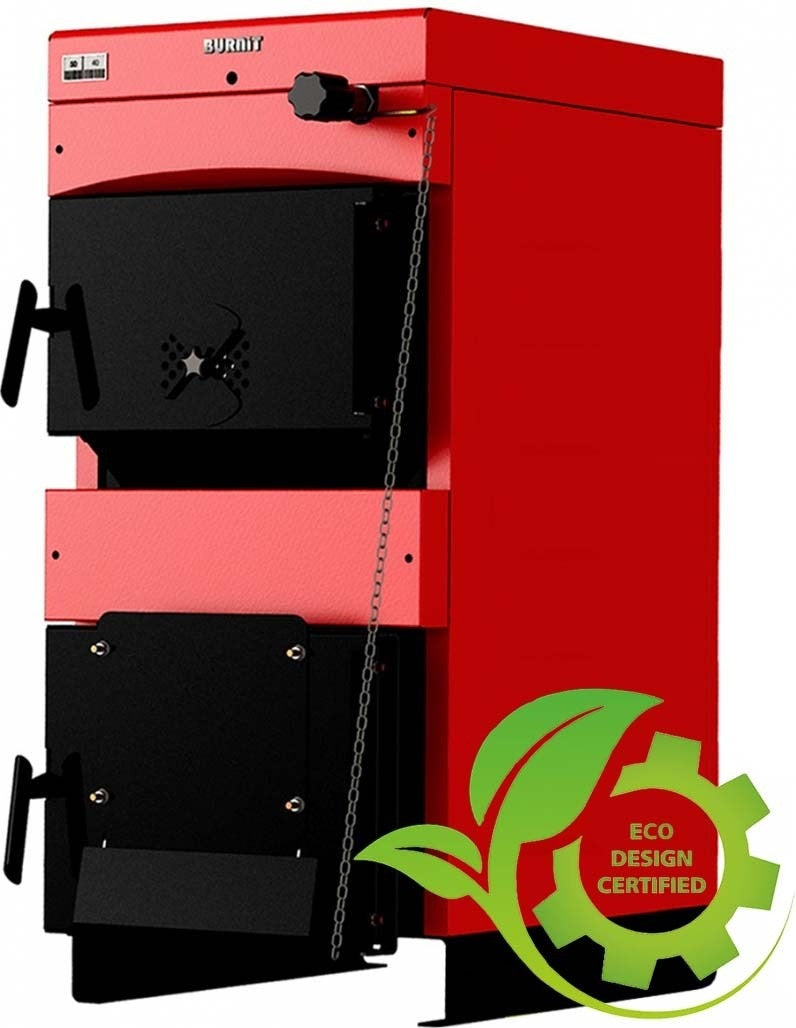 Pachet Centrala pe combustibil solid ​Sunsystem Burnit NWB MAX 55 kW, Puffer P 1000l, Cos inox 6 ml 200 mm, Boiler Termoelectric Fornello 100l