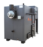 Centrala pe peleti Fornello Eco Energy 200 kW, echipata cu automatizare, afisaj digital, arzator fonta, curatare mecania a drumurilor de fum, buncar peleti integrat 770 kg