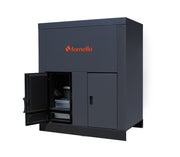 Centrala pe peleti Fornello Eco Energy 50 kW, echipata cu automatizare, afisaj digital, arzator fonta, curatare mecania a drumurilor de fum, buncar peleti integrat 130 kg