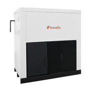 Centrala pe peleti Fornello Eco Energy 50 kW, echipata cu automatizare, afisaj digital, arzator fonta, curatare mecania a drumurilor de fum, buncar peleti integrat 130 kg