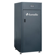CENTRALA PE PELETI FORNELLO KING PLUS 35 KW, echipata cu: pompa de circulatie, vas de expansiune, supapa de siguranta, automatizare, rezervor pentru peleti 145 kg, creuzet din fonta, tiraj fortat