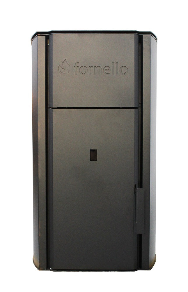 Centrala pe peleti Fornello Royal B 25 KW, pompa circulatie, vas expansiune, telecomanda, buncar tiraj fortat, recomandat pentru 160 mp, Negru