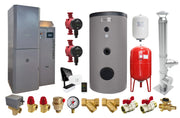 Pachet premium Centrala pe peleti Fornello Slimpel Automatic 40 kw, boiler, termostat control de la distanta, pompe electronice, vas expansiune termic si sanitar, vana deviatoare 3 cai, cos inox si fitiguri de baza