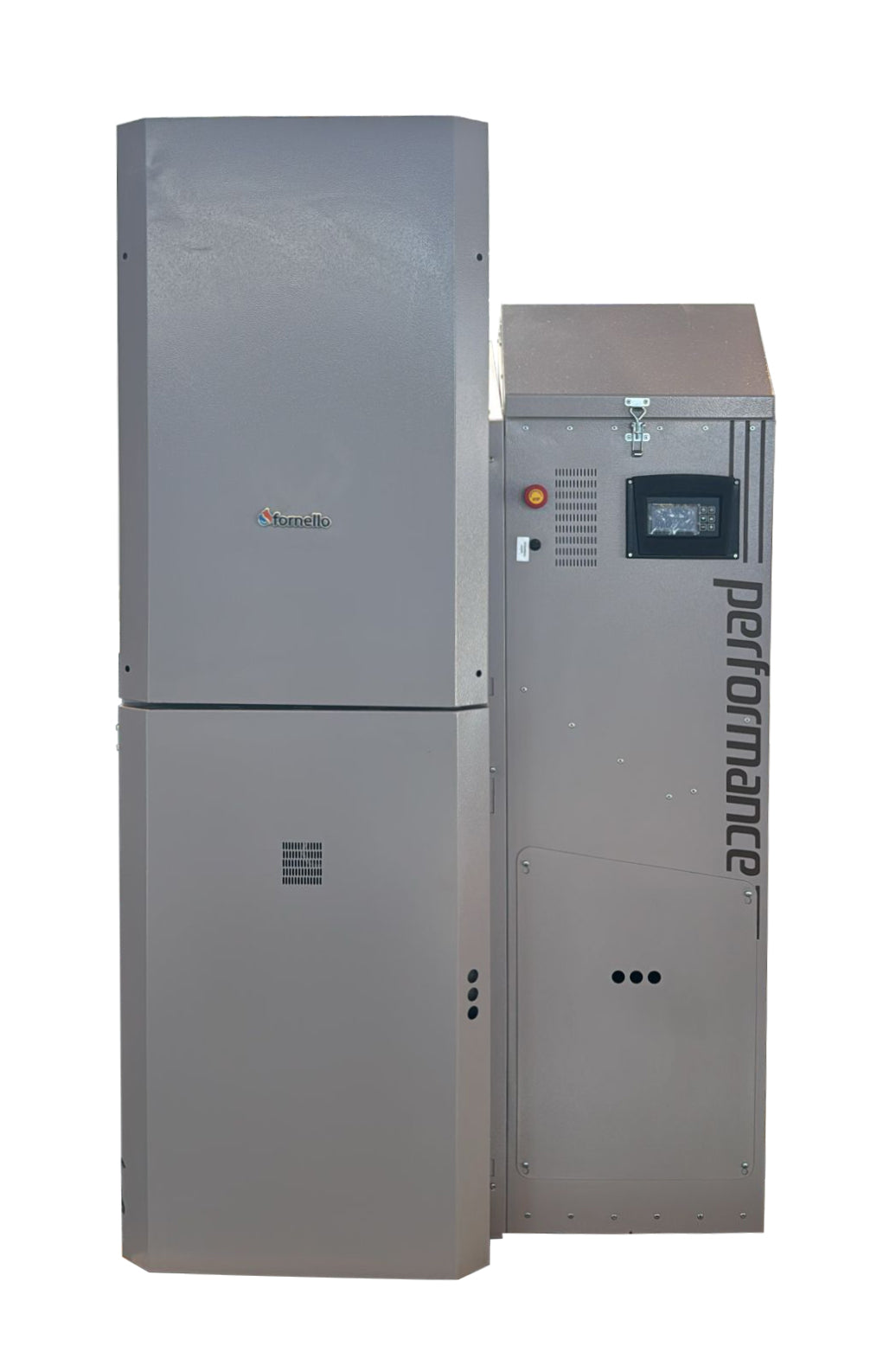 Centrala pe peleti Fornello Slimpel Automatic 40 kw, arzator inox, sistem curatare automata arzator si schimbator de caldura, pompa de circulatie, tiraj fortat , buncar 150 litri, pompa electronica Grundfos