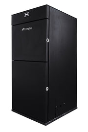 Centrala pe peleti Fornello Pellet King 25 KW, echipata cu: pompa de circulatie, vas de expansiune, supapa de siguranta, automatizare, telecomanda, rezervor pentru peleti, tiraj fortat