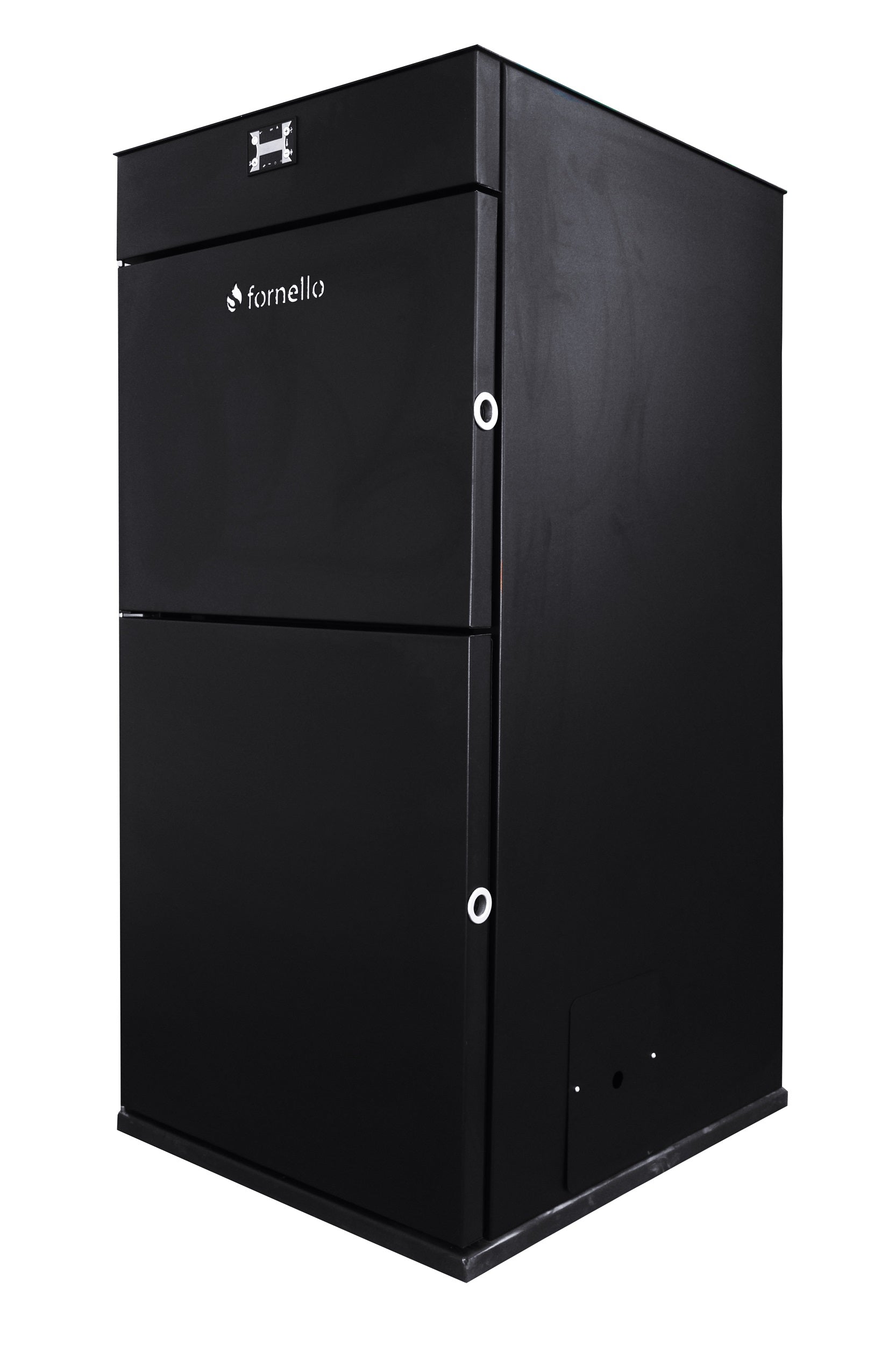 Centrala peleti Fornello Pellet King 30 kw, complet echipata pentru incalzire, pompa circulatie, vas expansiune, automatizare , telecomanda, buncar peleti 70 kg, tiraj fortat, culoare neagra , aprindere automata, curatare facila, pana la 200 mp