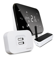 Pachet control de la distanta Centrala termica automata pe peleti Fornello Lidya Compact Prestige 25 kw,pompa Grundfos, vas, manometru, supapa, arzator inox, curatare automata arzator / schimbator de caldura si termostat Wi-Fi Salus IT 500