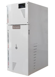 Pachet control de la distanta Centrala termica compacta pe peleti Fornello Rossi Camino Compact 25 kw, pompa, vas expansiune, tiraj fortat, arzator inox, si termostat Wi-Fi Salus IT 500