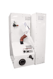 Pachet control de la distanta Centrala termica compacta pe peleti Fornello Rossi Camino Compact 35 kw, pompa, vas expansiune, tiraj fortat, cu rezervor 153 l, arzator inox si termostat Wi-Fi Salus IT 500