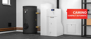 Centrala termica compacta pe peleti Fornello Rossi Camino Compact Automatic 25 kw, pompa de circulatie, vas expansiune, tiraj fortat, curatare automata a arzatorului si a drumurilor de fum, Ecodesign, A+