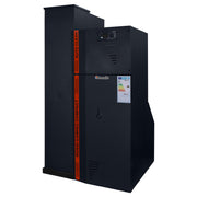 Centrala termica compacta pe peleti Fornello Rossi Camino Compact Automatic 25 kw, pompa de circulatie, vas expansiune, tiraj fortat, curatare automata a arzatorului si a drumurilor de fum, culoare antracit, Ecodesign, A+
