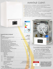 Centrala termica in condensare Motan Condens 100 70 CH2 C38GC70V1 - 70 kw, numai incalzire, kit evacuare inclus