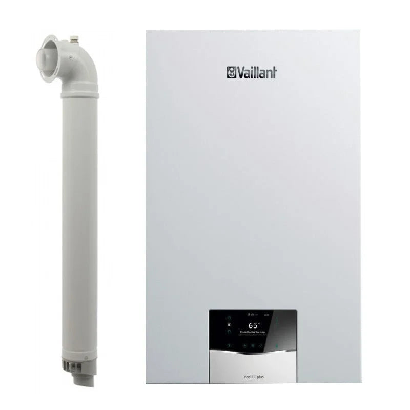 Centrala termica in condensatie Vaillant Ecotec Plus VU 35CS/1-5, 37.7 kW, doar incalzire, kit de evacuare inclus