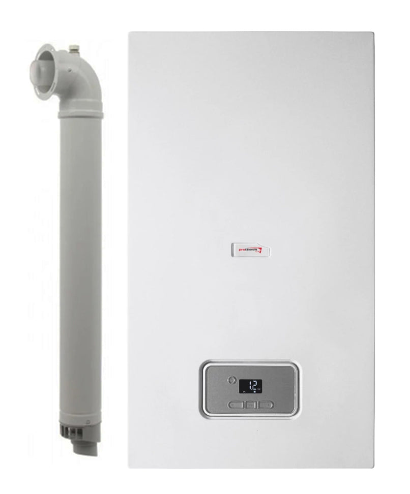 Centrala termica murala cu condensare Protherm Leopard Condens 24KTV, 24 kW, pentru incalzire si apa calda menajera, kit evacuare inclus