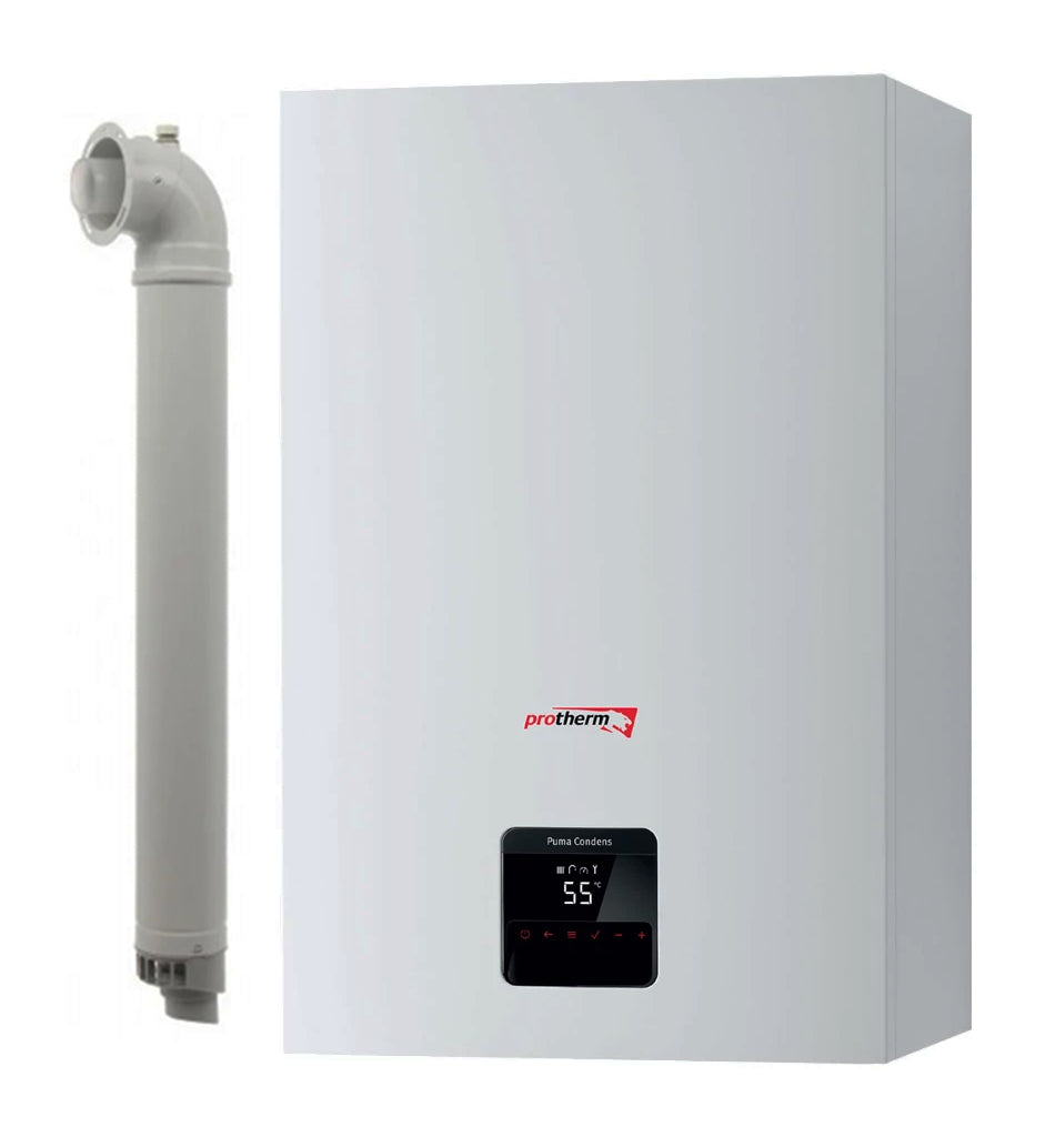 Centrala termica murala cu condensare Protherm Puma Condens 24 kW pentru incalzire si apa calda menajera, kit evacuare inclus