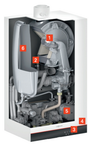 Centrala termica Viessmann Vitodens 050 B0KA 32 Kw, condensatie, gaz/GPL, control internet, model nou, kit de evacuare inclus