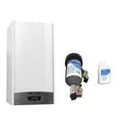 Centrala termica murala in condensare Ariston CLAS ONE+ WI-FI 24, Gaz, Tiraj fortat, 24 kW, Doua schimbatoare de caldura, Display digital, schimbator primar inox, kit de evacuare si filtru antimagnetita Salus MD22A incluse