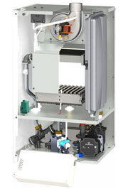 Centrala termica pe gaz cu tiraj fortat Motan Clasic 24, 24 kW, schimbator principal inox, kit evacuare inclus