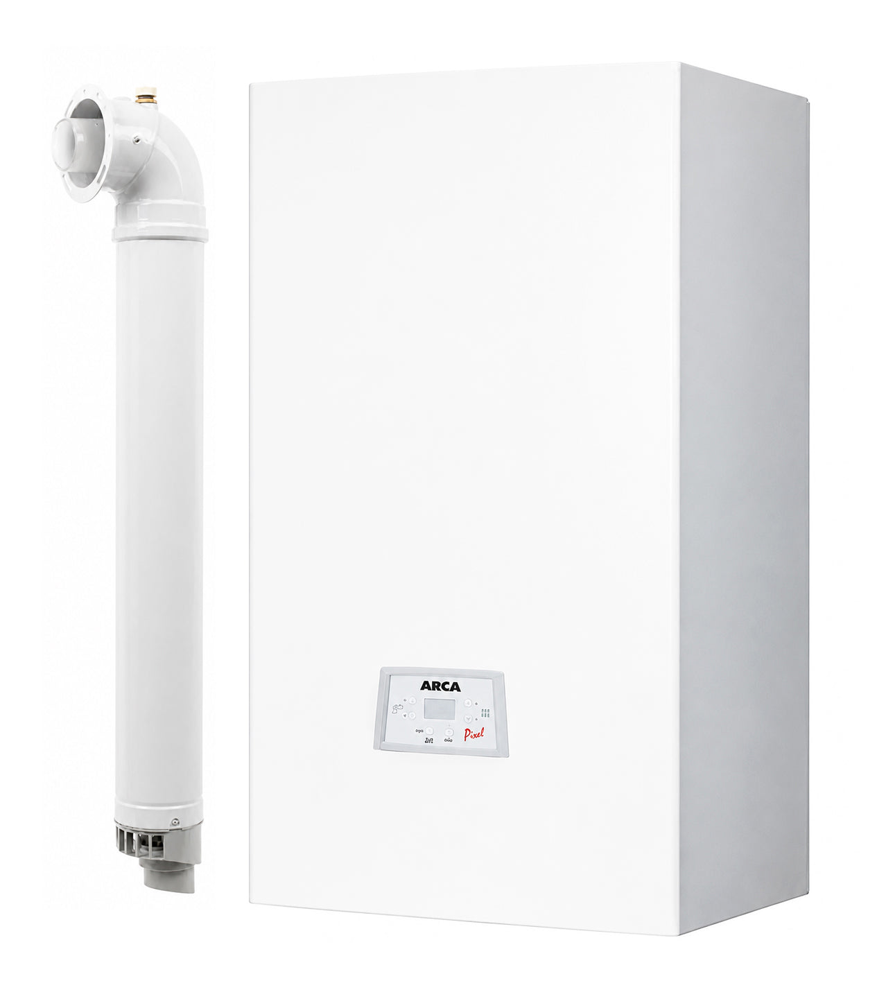Centrala termica pe gaz conventionala Arca Pixel 25 F, 25 kW, kit