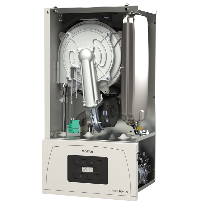 Centrala termica pe gaz in condensare Motan Condens KPlus, 22.5 kW putere Incalzire si 25 kW putere ACM, kit evacuare inclus