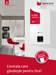Centrala termica pe gaz in condensare Saunier Duval ThemaFast Condens MA35-CS/1, kit evacuare inclus