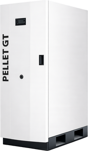 Centrala termica pe peleti Fornello GT 35 Standard, 35 KW, echipata cu pompa circulatie, vas expansiune, manometru, supapa de siguranta, curatare mecanica arzator de peleti si schimbator de caldura, buncar peleti integrat 50 kg, A+