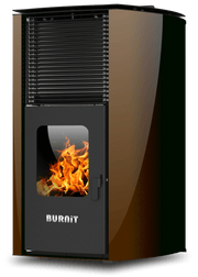 Centrala termosemineu pe peleti Burnit Advant Novation Brown 25 kW, echipata cu pompa de circulatie, vas de expansiune, automatizare, suprafata pana la 160 metri patrati