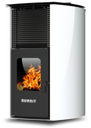 Centrala termosemineu pe peleti Burnit Advant Novation White 18 kw, echipata cu pompa de circulatie, vas de expansiune, automatizare, suprafata pana la 120 metri patrati