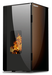 Termosemineu pe peleti Burnit Vision Brown 13 kw, echipat cu pompa de circulatie, vas de expansiune, automatizare, suprafata pana la 80 metri patrati