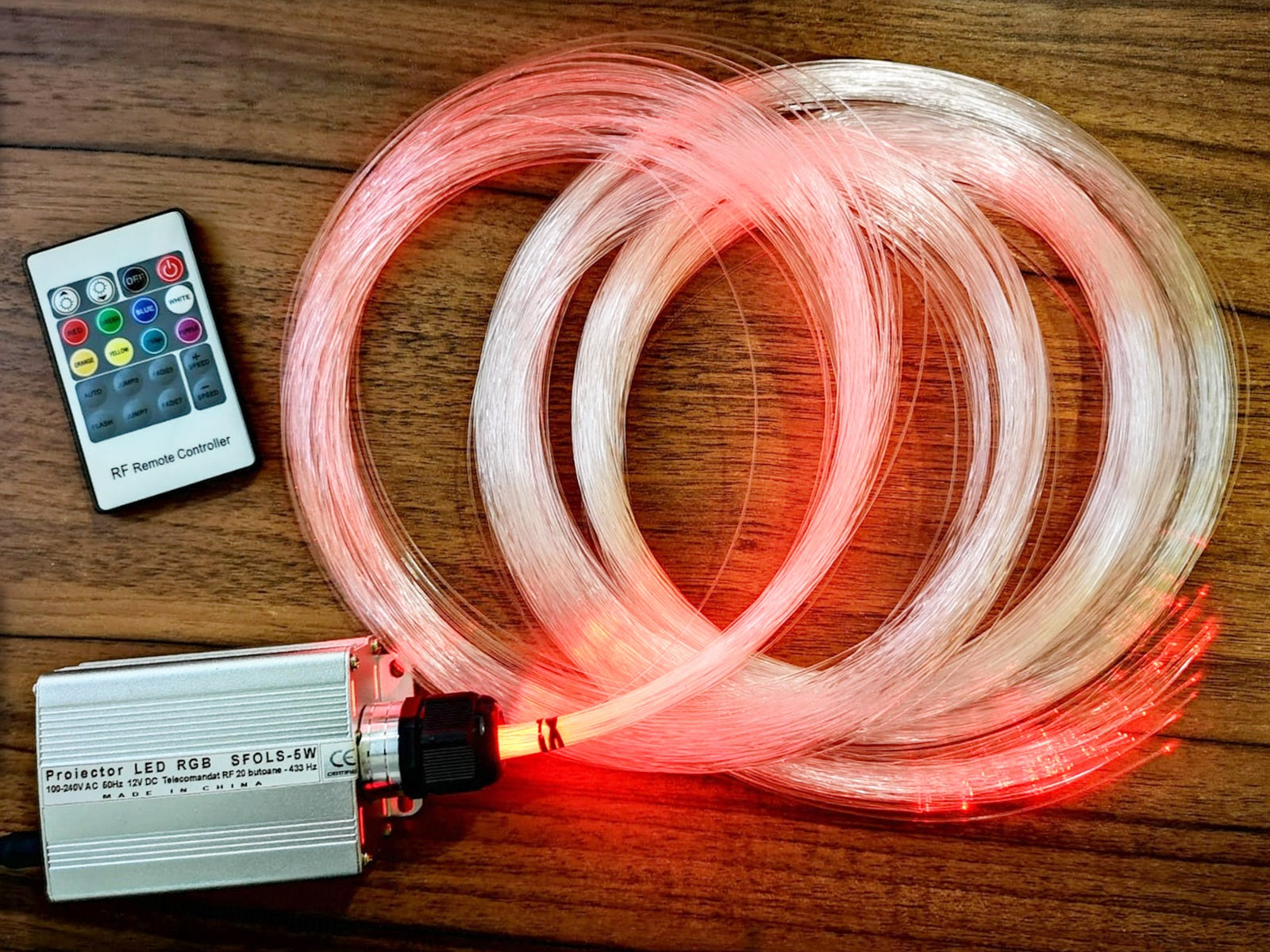 Cer de stele color 200 fire iluminare sauna fibra optica