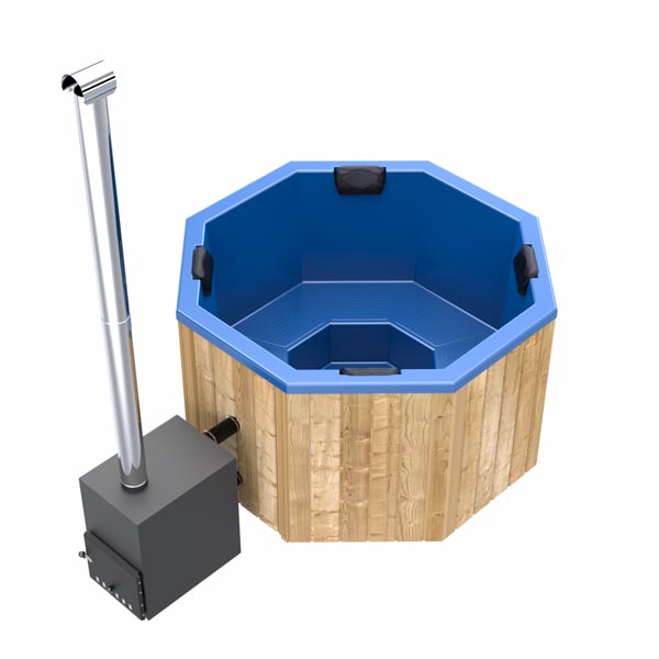 Ciubar din fibra de sticla octogon 1,8m cu soba exterioara din inox 28kW