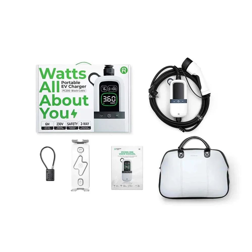 Cumpara Incarcator portabil PC280 pentru masini electrice conector type 2 7,2kW 6-32A reglabil 230V 6m cablu de incarcare de la Mesterul Minune