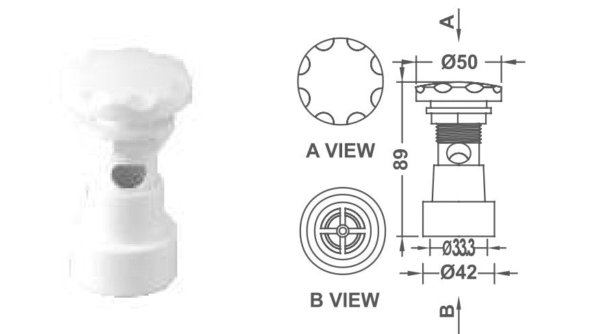 Controler ABS aer sisteme hidromasaj diametru 25 mm Emaux EM1834/88210102