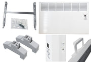 Convector de perete sau pardoseala iVigo DIGITAL EPK 2500 W White, control electronic, Termostat de siguranta, termostat reglabil, IP 24, pentru 28 mp, ERP 2018
