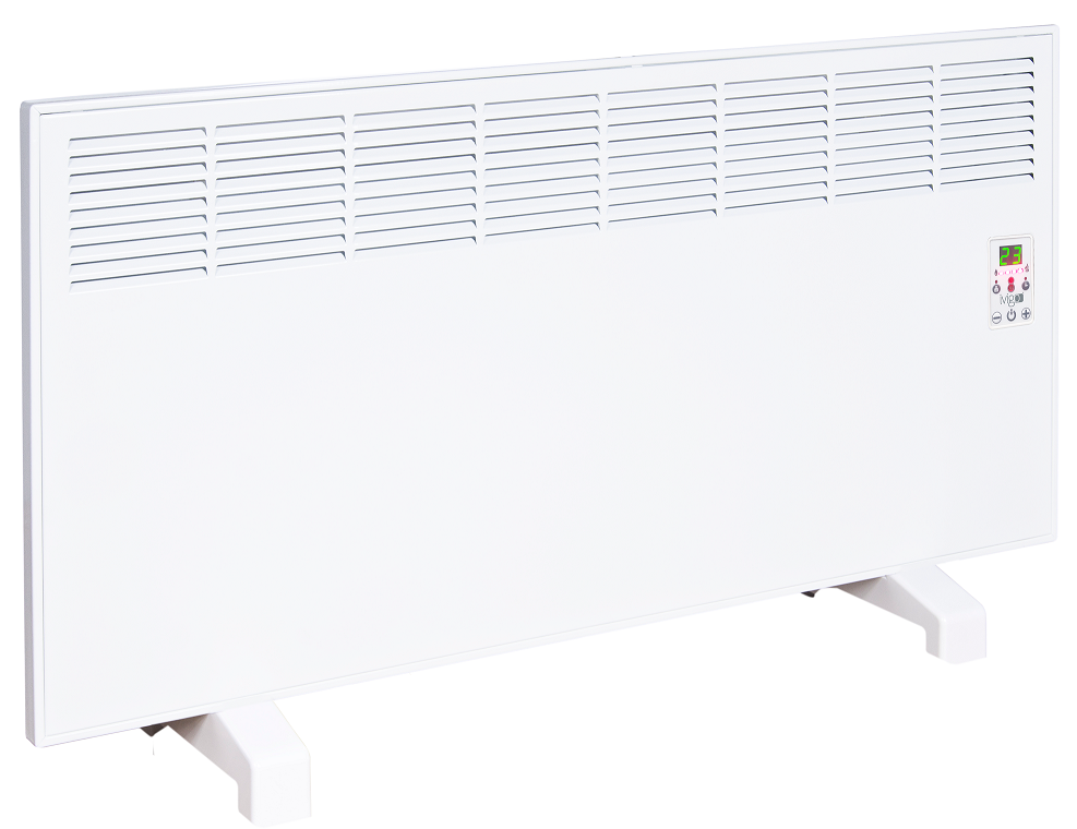 Convector de perete sau pardoseala iVigo DIGITAL EPK 2000 W White, control electronic, Termostat de siguranta, termostat reglabil, IP 24, pentru 24 mp, ERP 2018