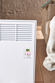 Convector de perete sau pardoseala iVigo DIGITAL EPK 2500 W White, control electronic, Termostat de siguranta, termostat reglabil, IP 24, pentru 28 mp, ERP 2018