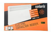 Convector electric Solaris, putere 2000 W, control mecanic, Termostat de siguranta, termostat reglabil, IP 24, ERP 2018, pana la 24 mp
