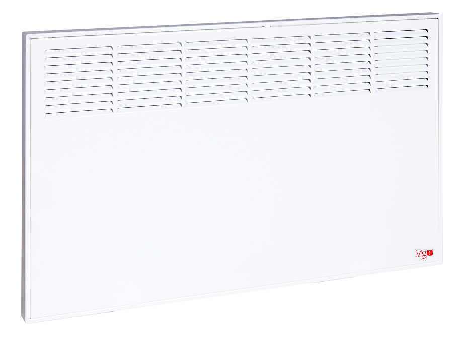 Convector iVigo Manual EPK 1000 W White, control mecanic, Termostat de siguranta, termostat reglabil, IP 24, pentru 12 mp, ERP 2018