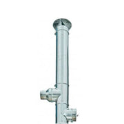 Cos de fum inox, Fornello dublu perete inox-inox, izolatie din vata bazaltica 40 mm, inaltime 6 metri, diametru interior 200 mm, pentru centrale pe lemn, carbune si peleti, complet pentru montaj