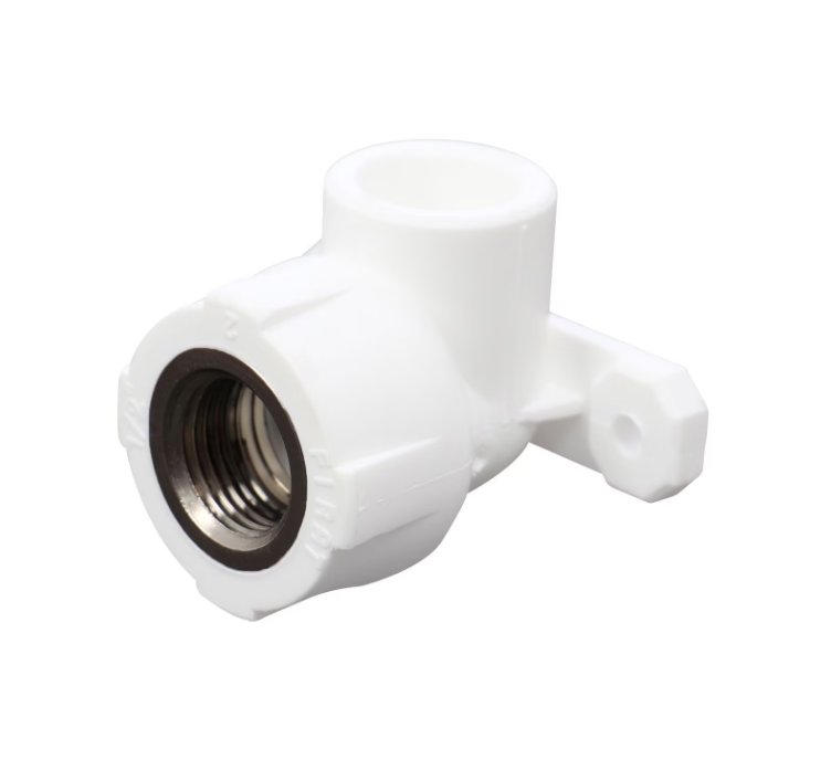 Cot PPR, cu flansa, alb, 90 grade, D 20 mm x 1/2"