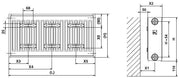 Radiator (calorifer) Otel Korado 33 500/1000, Putere 2649W