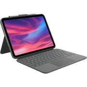 Cumpara Husa Logitech Combo Touch cu Smart Connector, tastatura iluminata si trakpad detasabile pentru iPad gen 10, US, Gri Oxford de la Mesterul Minune