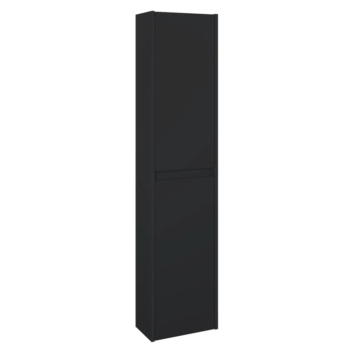 Dulap baie suspendat, Roca Unik Claudia, 2 usi, negru mat, 155.5 x 35