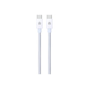 Cumpara Cablu de date Dviced USB-C la USB-C Nylon Textile 1.25m, Alb de la Mesterul Minune