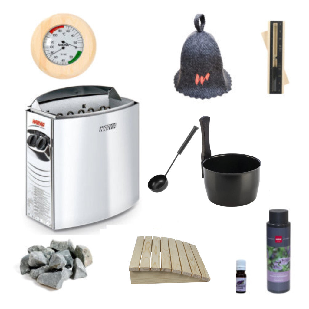 Kit echipare sauna uscata Harvia volum 3-6 mc