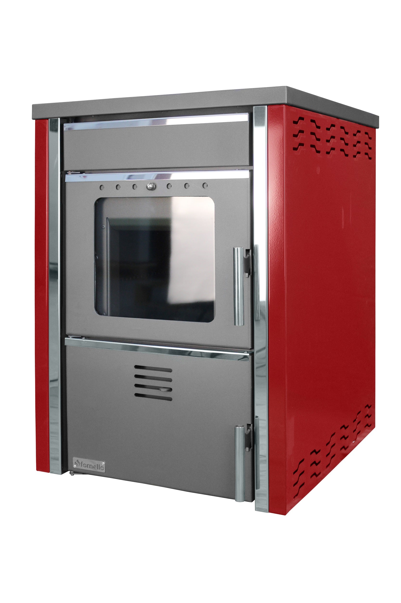 Pachet Termosemineu pe lemne FORNELLO TOROS 29 kW Bordeaux pe