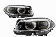 Faruri Full LED Angel Eyes compatibil cu BMW Seria 5 F10 F11 LCI (2014-2017)