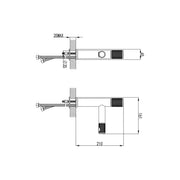 FDesign Ardesia baterie lavoar stativ negru-auriu FD1-ARD-2-25