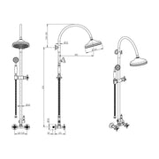 FDesign Lacrima set de duș cu baterie dus perete FD1-LRA-7SET1-66